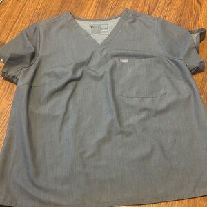 Figs Catarina Graphite V-Neck Scrub Top